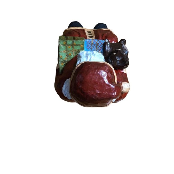 Paper Mache Shelf Sitter Santa Father Christmas Farmhouse Decoration Holiday Lar - Picture 7 of 16